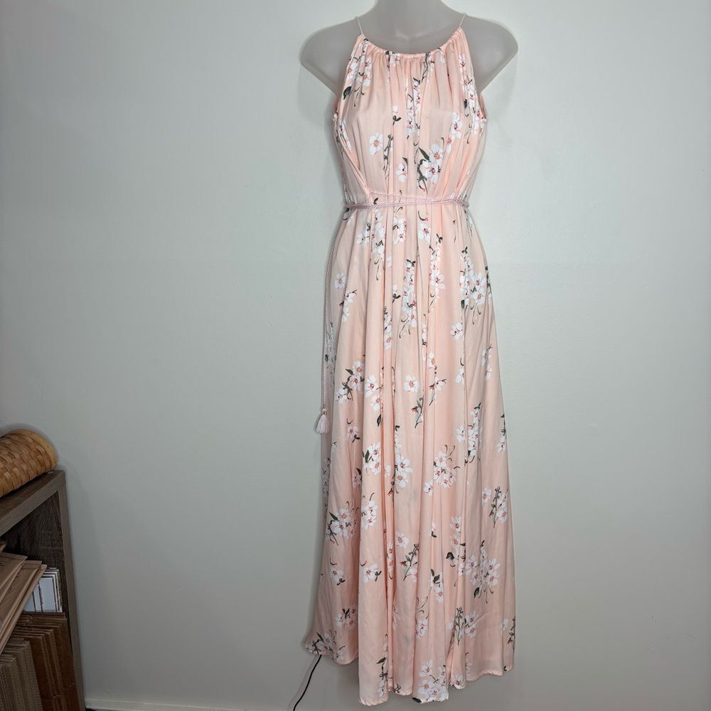 Abercrombie & Fitch Pink floral maxi dress sleeveless size XS formal boho
